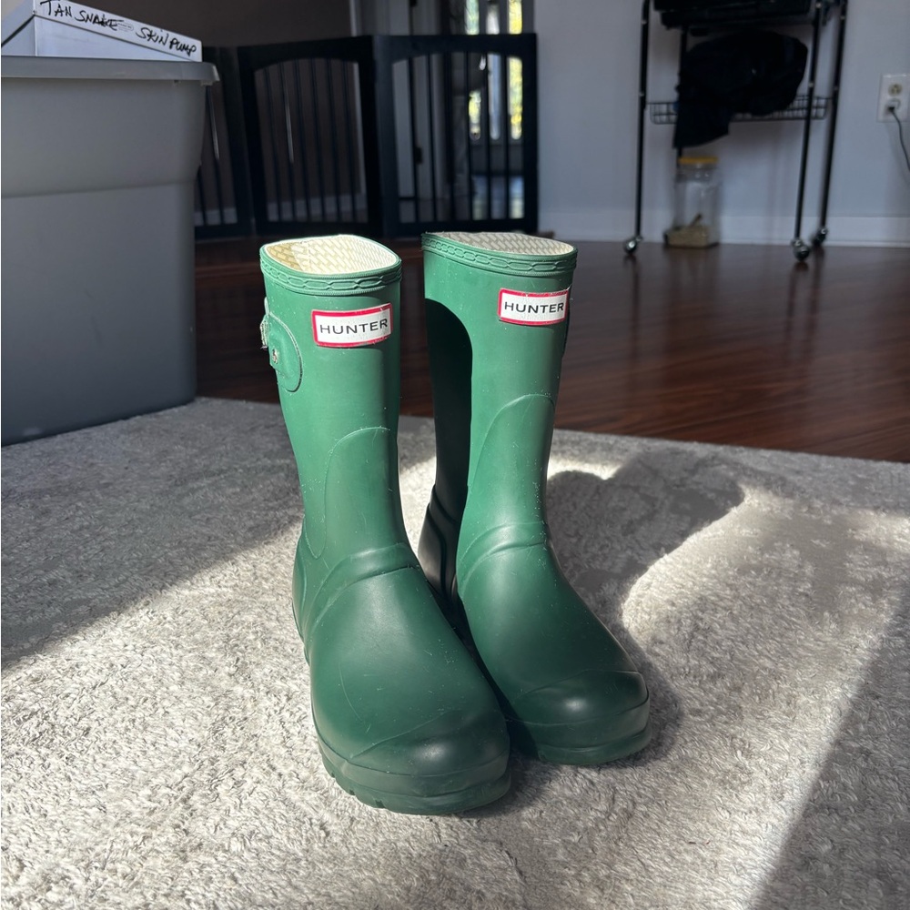 Hunter Green Rain Boots